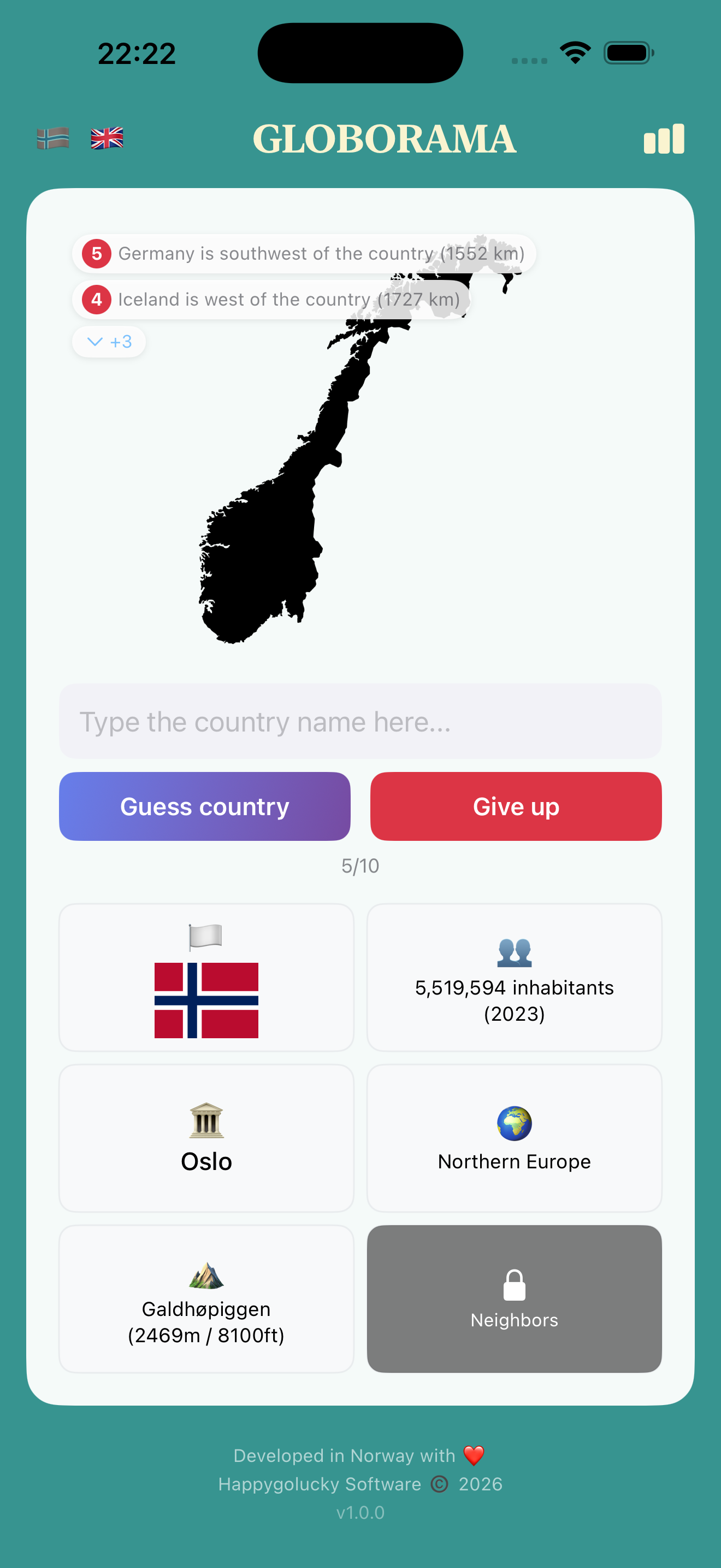Guessing with distance feedback